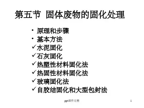 固体废物的固化处理ppt课件