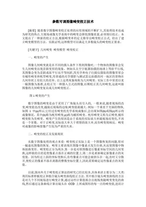 参数可调图像畸变校正技术