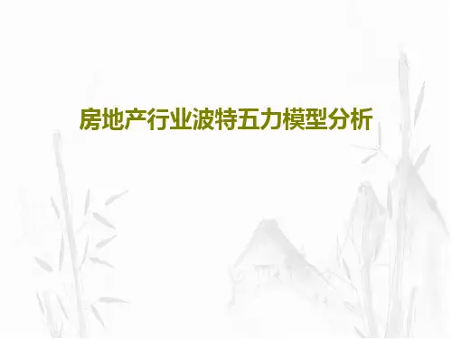 房地产行业波特五力模型分析19页PPT