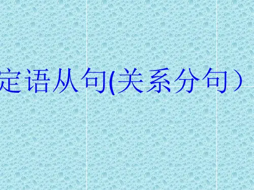 定语从句