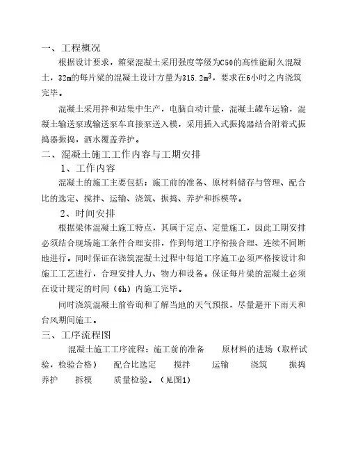 现浇箱梁混凝土施工作业指导书2