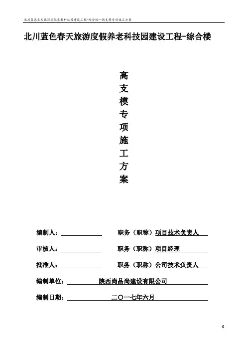 高支模专项施工方案(专家论证)