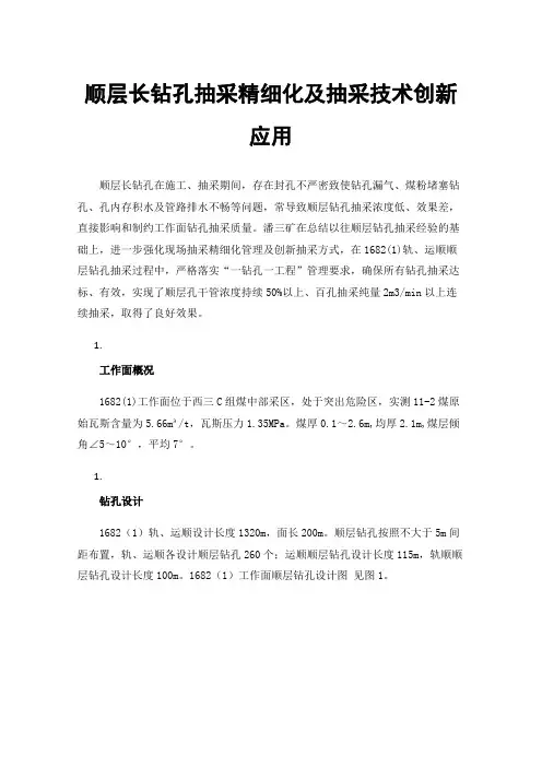 顺层长钻孔抽采精细化及抽采技术创新应用