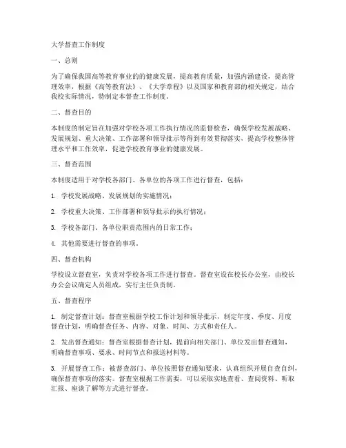 大学_督查工作制度
