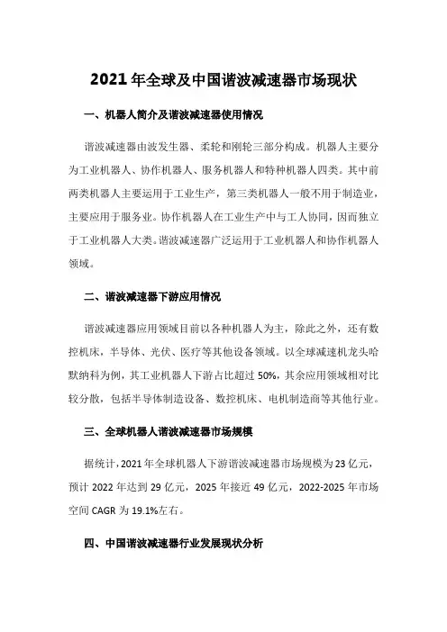 2021年全球及中国谐波减速器市场现状