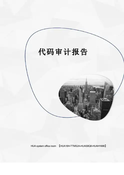 代码审计报告完整版