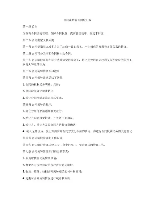 合同流转管理制度汇编
