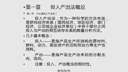 投入产出法讲课PPT课件