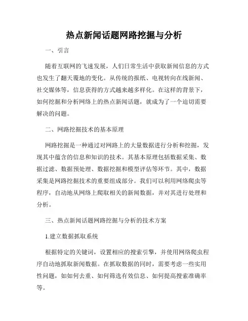 热点新闻话题网路挖掘与分析
