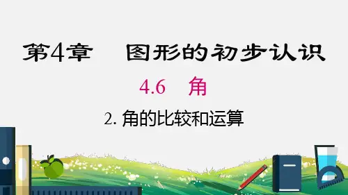4.6.2 角的比较和运算 华东师大版七年级数学上册课件