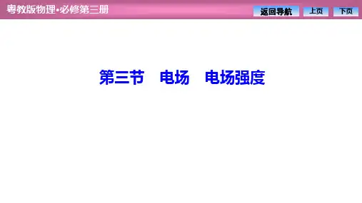 第一章+第三节+电场+电场强度(课件PPT)新教材高中物理必修第三册同步导学案(粤教版)