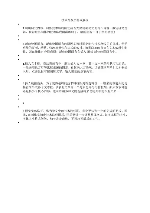 技术路线图格式要求