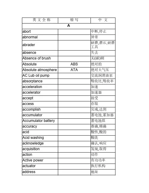 电子类专业英语词汇大全