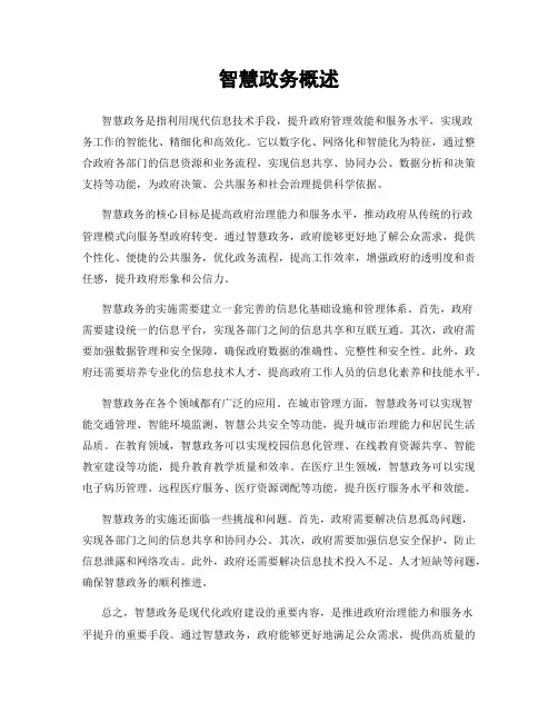 智慧政务概述