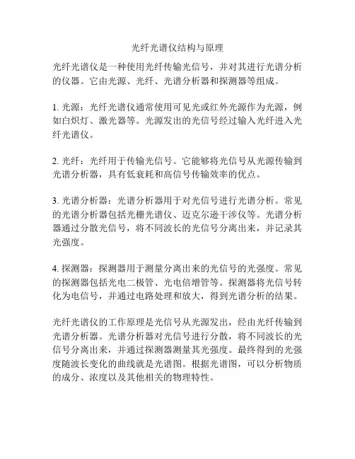 光纤光谱仪结构与原理