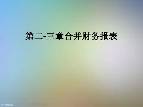 第二-三章合并财务报表