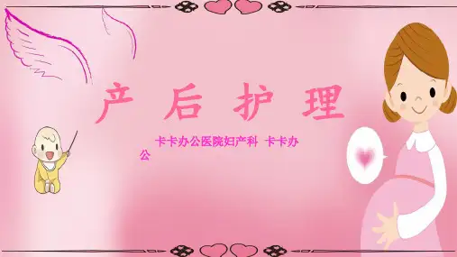 医院妇产科产后护理课件PPT模板