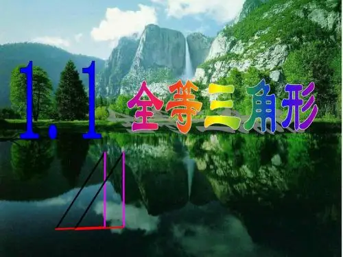 青岛版八年级上1.1全等三角形课件
