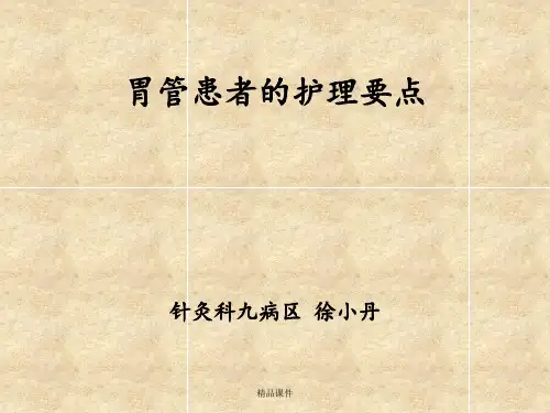 胃管患者的护理要点ppt课件
