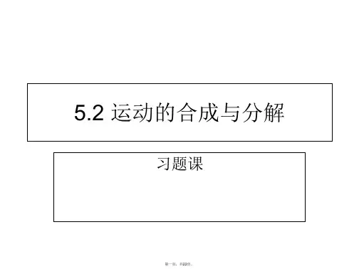 人教版高中物理《运动的合成与分解》优秀PPT