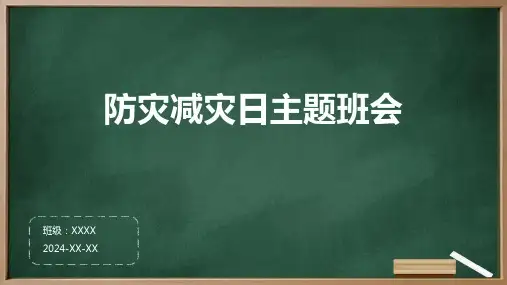 防灾减灾日主题班会课件