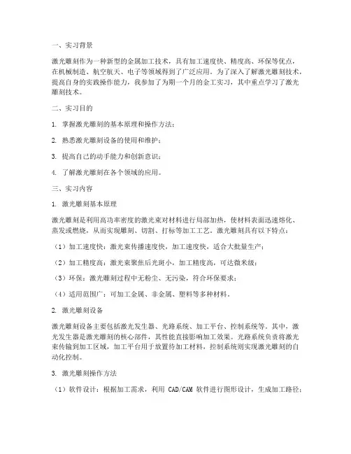 金工实习激光雕刻报告