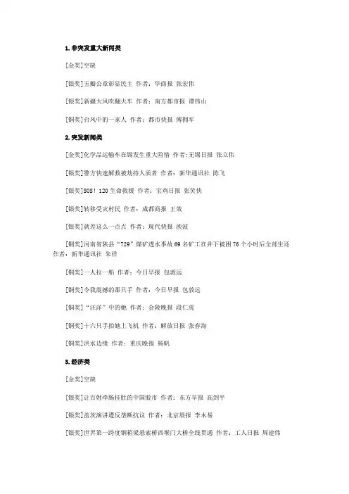 1.非突发重大新闻类