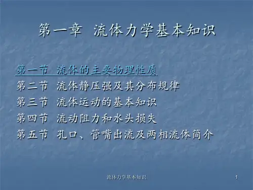 流体力学基本知识 ppt课件