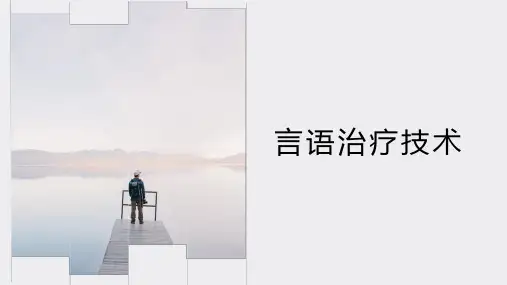 第一节 言语治疗基本概念