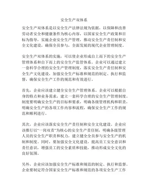 安全生产双体系