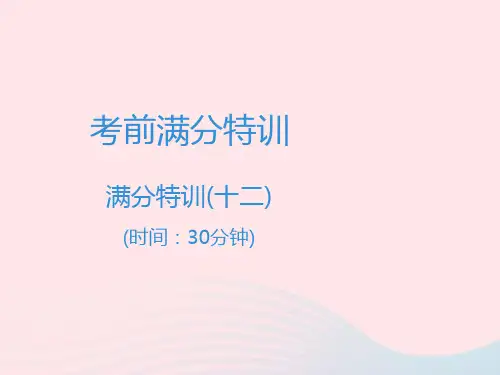 【最新】中考语文高分突破 满分特训12课件-人教级全册语文课件