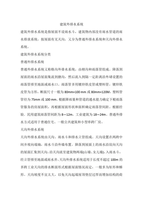 建筑外排水系统