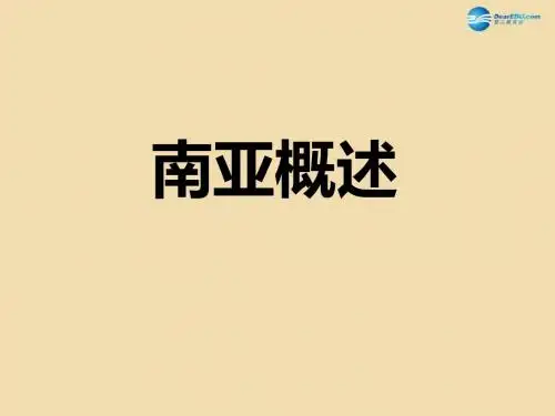 南亚ppt课件正式版
