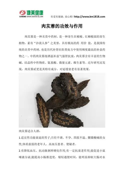 肉苁蓉的功效与作用