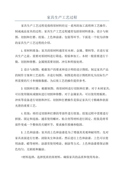 家具生产工艺过程