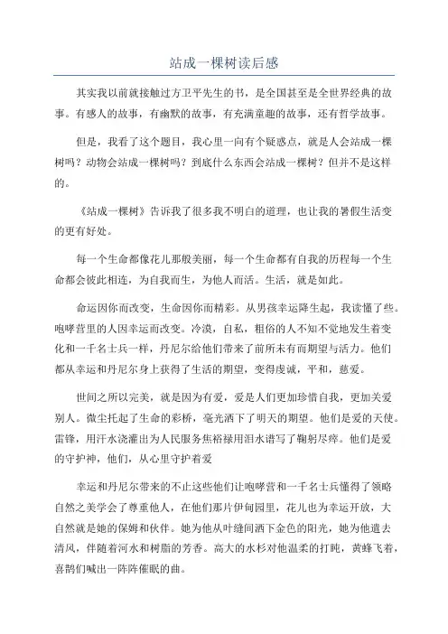 站成一棵树读后感