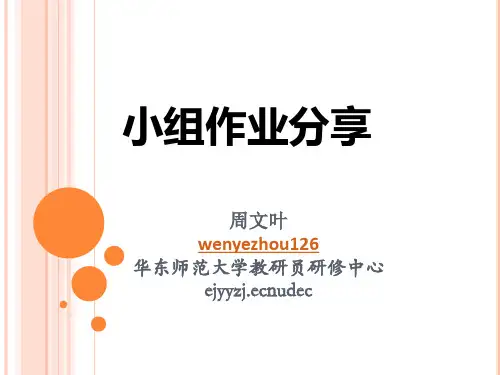 小组作业分享-PPT课件