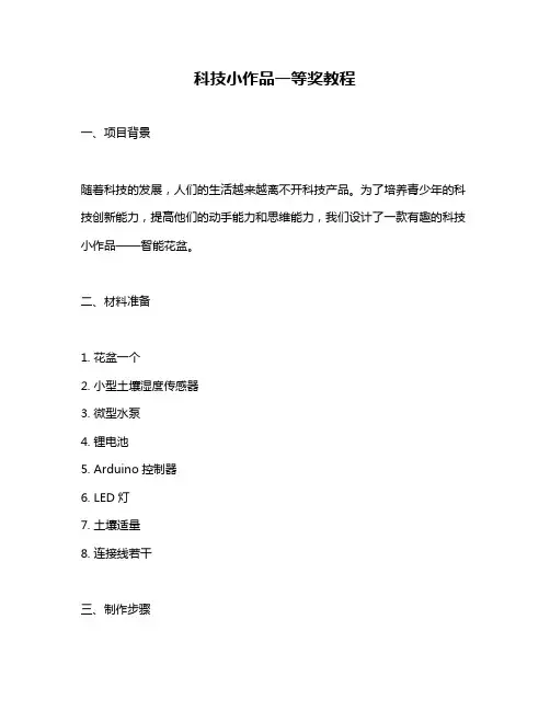 科技小作品一等奖教程
