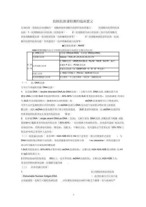 抗核抗体谱检测的临床意义