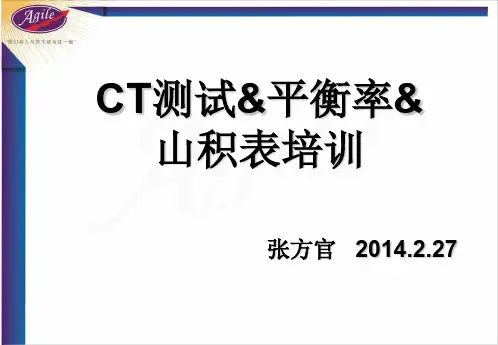 CT平衡率TT山积表培训讲义