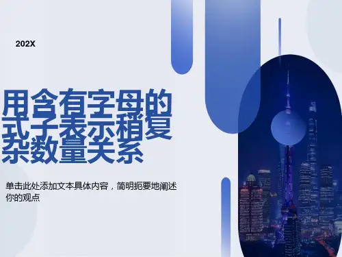 用字母表示数量关系例4例