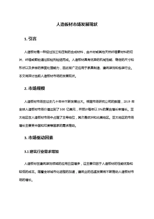 2024年人造板材市场发展现状