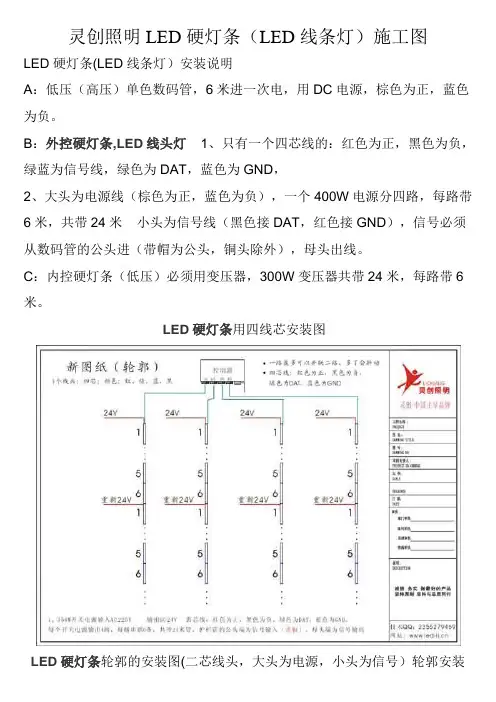 灵创照明LED硬灯条(LED线条灯)施工图