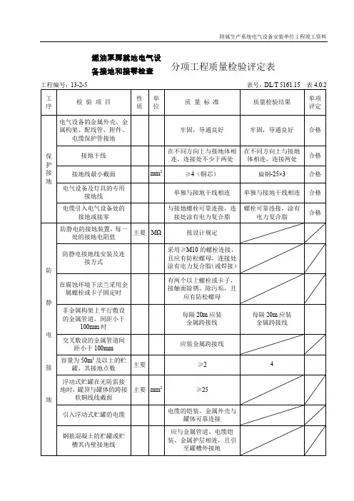 电力建设—施工、验收及质量验评标准汇编