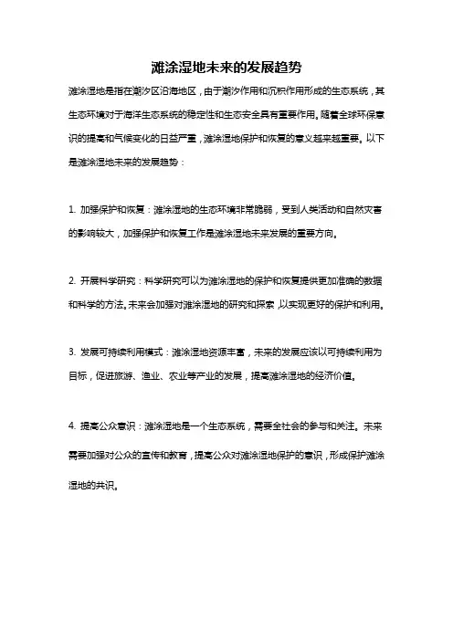 滩涂湿地未来的发展趋势