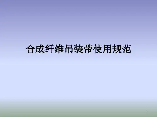 合成纤维吊装带使用规范标准ppt课件