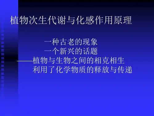 植物次生代谢与化感作用原理 43页PPT文档