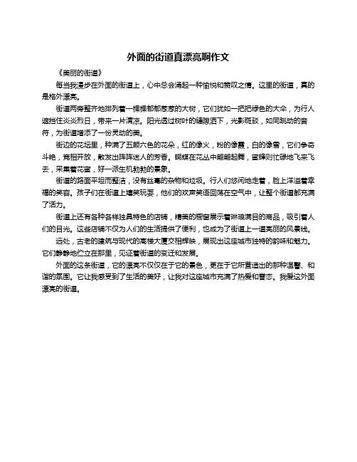 外面的街道真漂亮啊作文