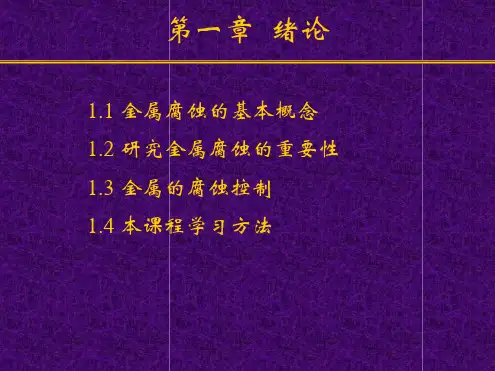 金属腐蚀与防护(第一章)