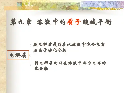 2020-2021学年高中化学竞赛第九章 酸碱质子平衡课件